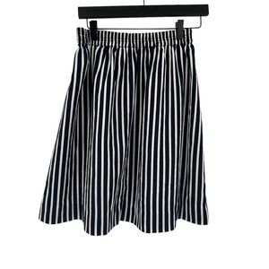 J. Crew Factory Navy Stripe Skirt A-line with Pockets Size 4
